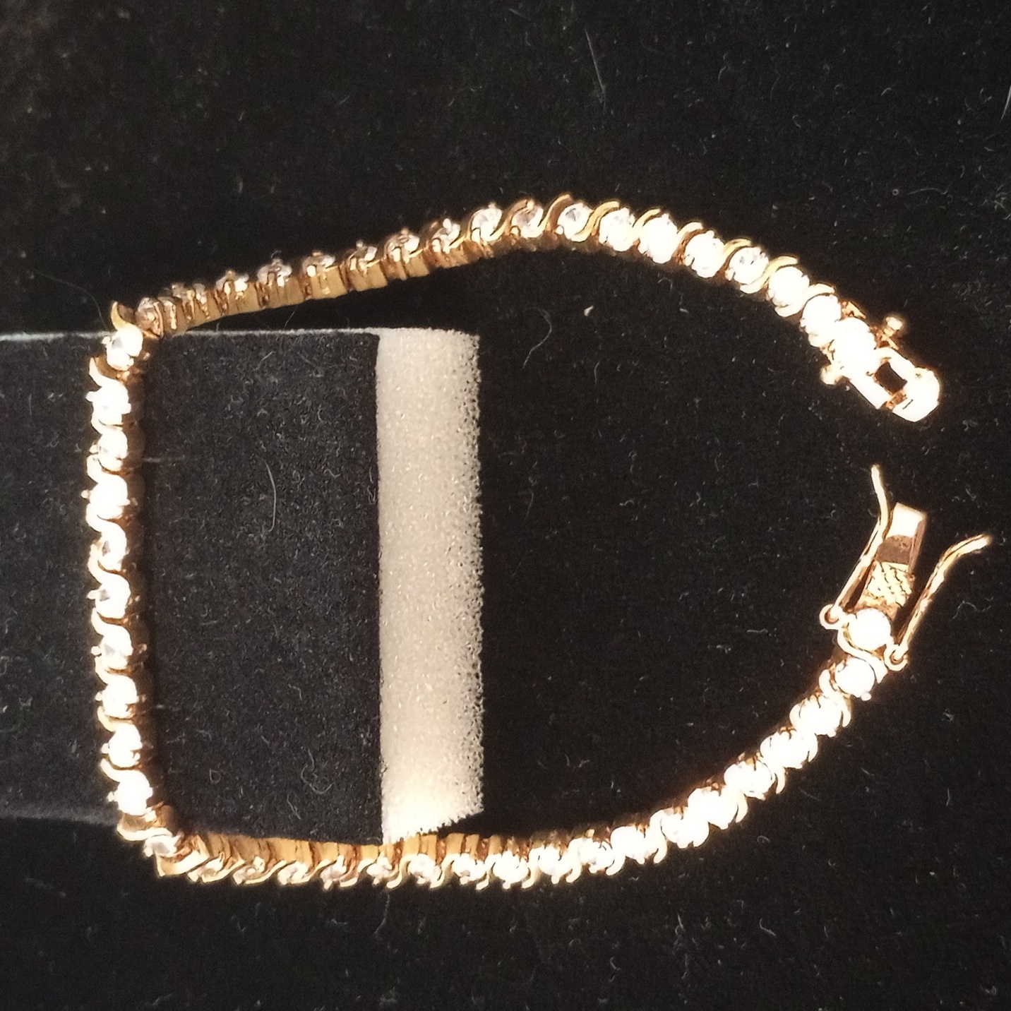Gold Plated Silver Cz Tennis Bracelet